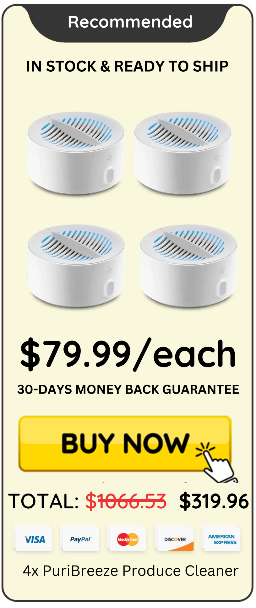 PuriBreeze Produce Cleaner offer price 