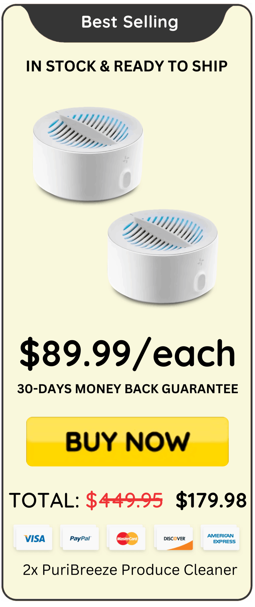 PuriBreeze Produce Cleaner offer price 