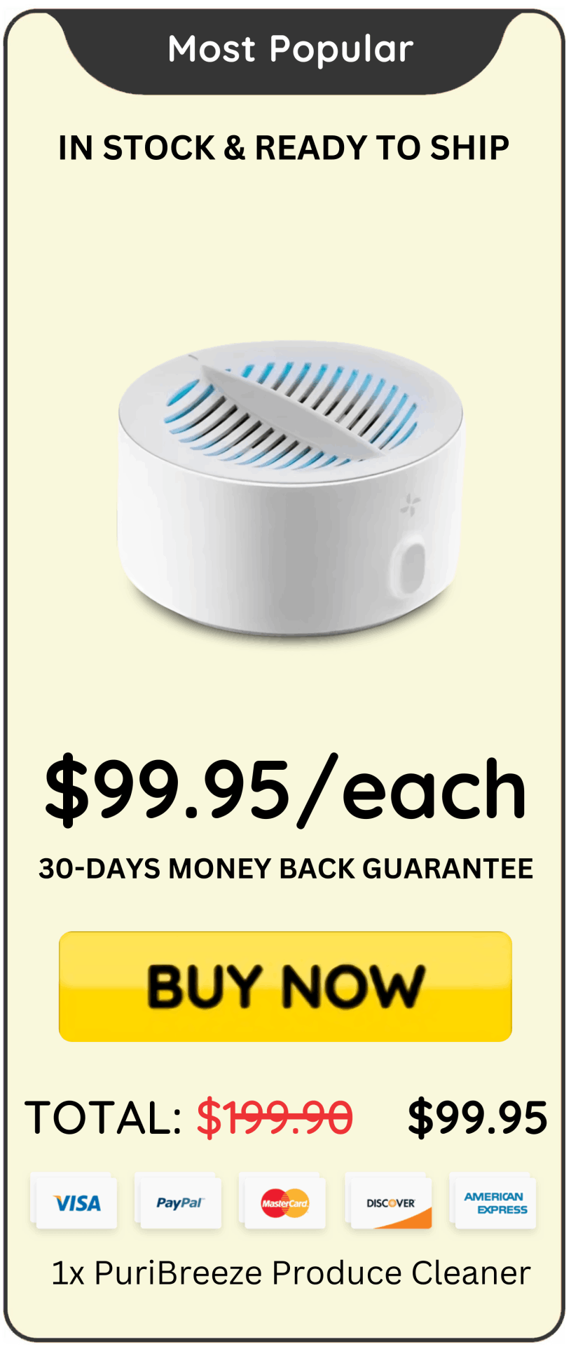 PuriBreeze Produce Cleaner offer price 